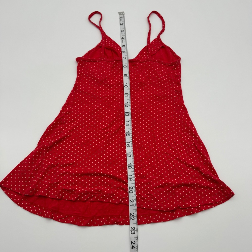 Vintage Lola Red Polka Dot Babydoll Camisole Top V-Neck Empire Waist Rayon Small - Picture 6 of 6